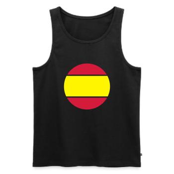 spanien_rund_50 - Männer Premium Bio Tank Top - Schwarz - Vorne - AI Model Male 178 light (178cm)