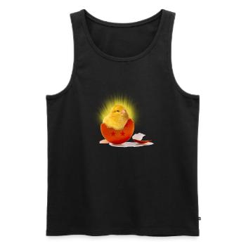 poussin_super_saiyan - Männer Premium Bio Tank Top - Schwarz - Vorne - AI Model Male 178 light (178cm)