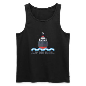 Auf die Insel - Männer Premium Bio Tank Top - Schwarz - Vorne - AI Model Male 178 light (178cm)