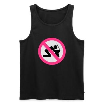 alcohol - Men's Premium Organic Tank Top - black - Front - Michal (187cm)
