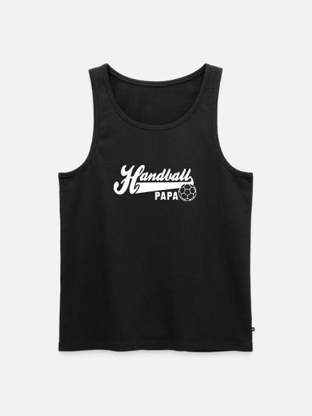 Handball PAPA WHITE - Men's Premium Organic Tank Top - black