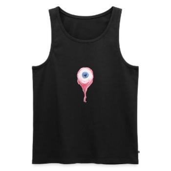 Auge - Ekel-Grusel-Motiv - Männer Premium Bio Tank Top - Schwarz - Vorne - AI Model Male 178 light (178cm)