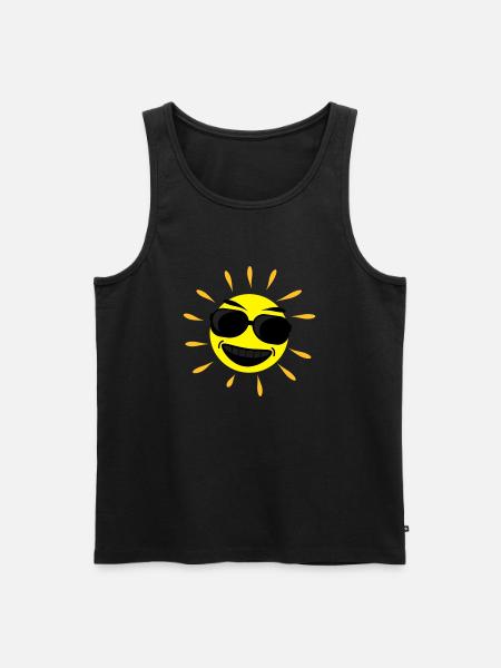 sun_shine_cool_f3 - Men's Premium Organic Tank Top - black