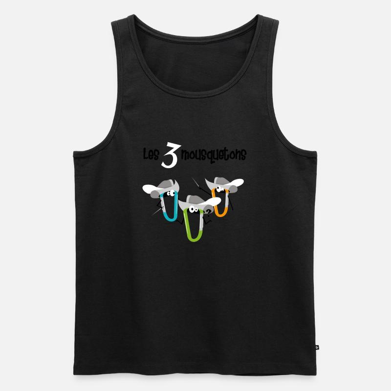 3 Karabiner - Männer Premium Bio Tank Top - Schwarz