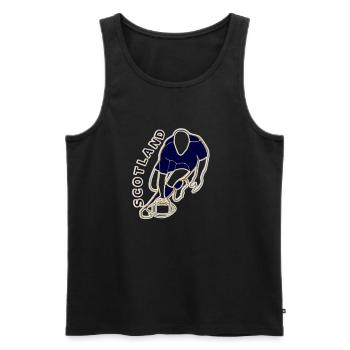 Scotland Rugby Player Team Style - Men's Premium Organic Tank Top - black - Front - AI Model Male 178 light (178cm)