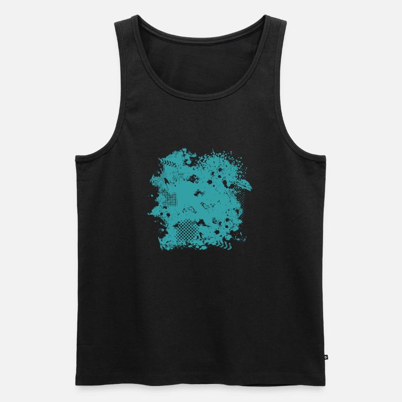 Vector background eu - Men's Premium Organic Tank Top - black