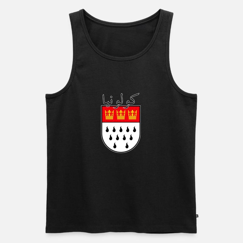 Köln arabisch Wappen - Männer Premium Bio Tank Top - Schwarz