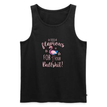 Too flamous Flamingo - Männer Premium Bio Tank Top - Schwarz - Vorne - Michal (187cm)