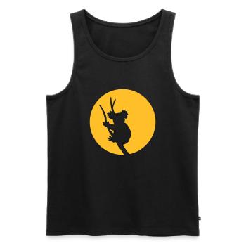 Koala In The Moonlight - Männer Premium Bio Tank Top - Schwarz - Vorne - AI Model Male 178 light (178cm)