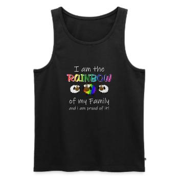 Rainbow Sheep - Männer Premium Bio Tank Top - Schwarz - Vorne - Michal (187cm)