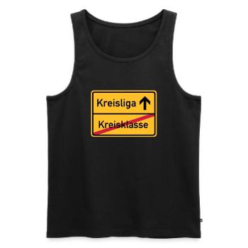 ortsschild_kreisklasse_f3 - Männer Premium Bio Tank Top - Schwarz - Vorne - AI Model Male 178 light (178cm)
