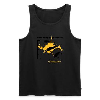 T-shirt How deep is your lure - Débardeur bio Premium Homme - noir - Devant - Michal (187cm)