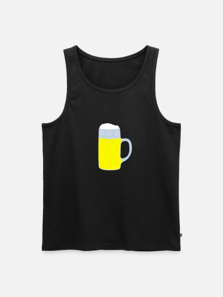 Bierglas, Bierkrug - Männer Premium Bio Tank Top - Schwarz