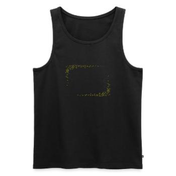 Sternrahmen Gold - Männer Premium Bio Tank Top - Schwarz - Vorne - AI Model Male 178 light (178cm)