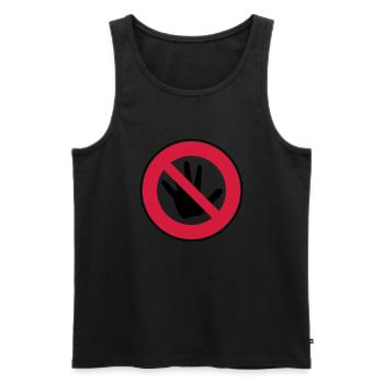 Stop ban forbidden no entrance Verbot 2color - Männer Premium Bio Tank Top - Schwarz - Vorne - AI Model Male 178 light (178cm)