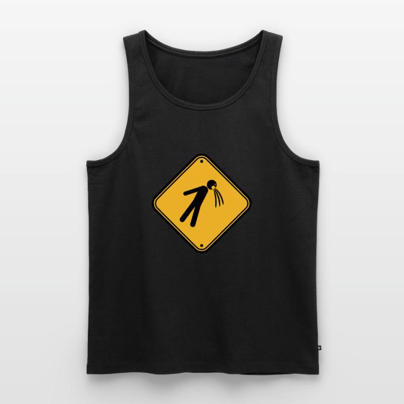 shield caution note vomit vomit Men's Premium Organic Tank Top