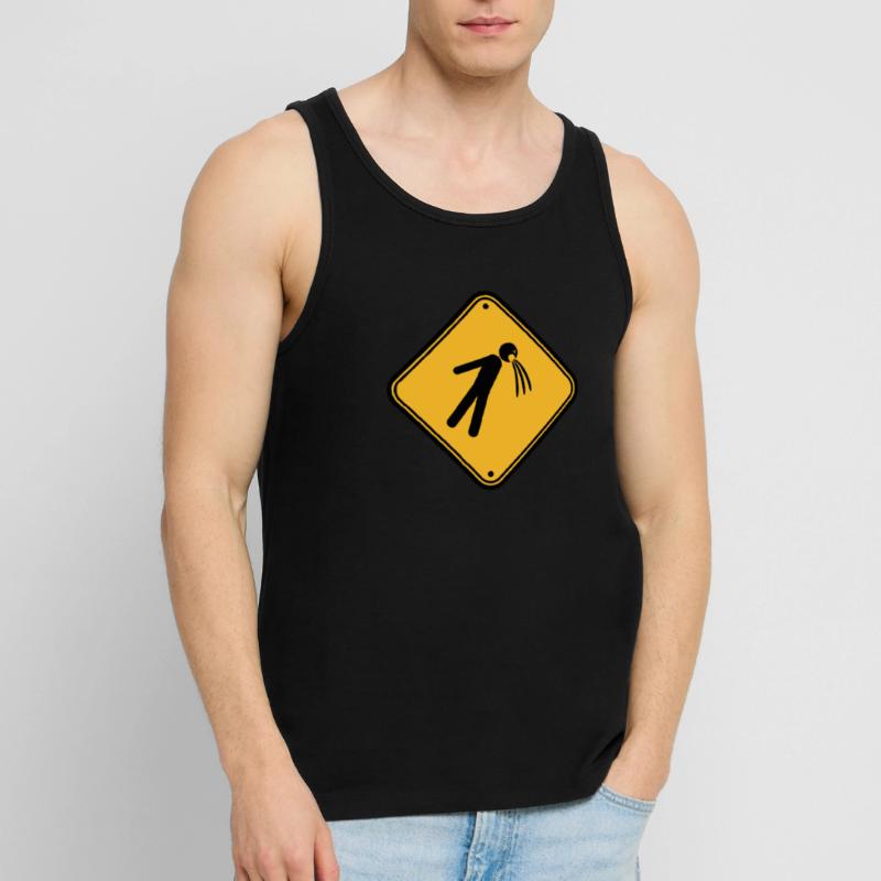 shield caution note vomit vomit Men's Premium Organic Tank Top