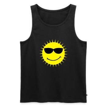 sun - Débardeur bio Premium Homme - noir - Devant - AI Model Male 178 light (178cm)
