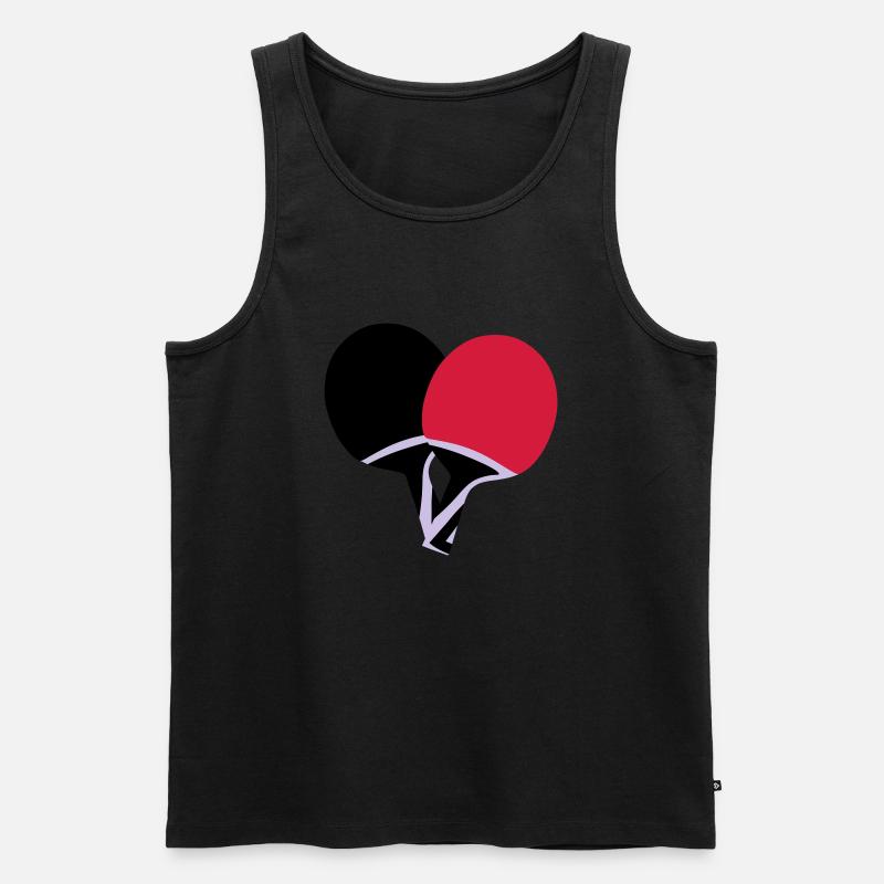 Tischtennis - Männer Premium Bio Tank Top - Schwarz