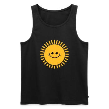 sun_baby_r2 - Männer Premium Bio Tank Top - Schwarz - Vorne - AI Model Male 178 light (178cm)