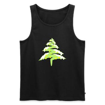 kontur lichter leuchten lichterkette schnee weihna - Männer Premium Bio Tank Top - Schwarz - Vorne - AI Model Male 178 light (178cm)