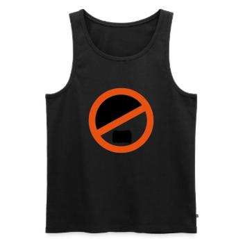 Nope - does not have to be! - Men's Premium Organic Tank Top - black - Front - AI Model Male 178 light (178cm)