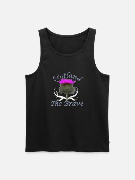 scotland the brave wild thistle - Men's Premium Organic Tank Top - black