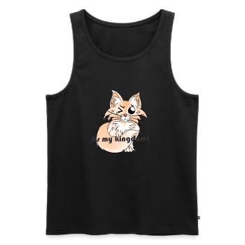 BalouKingdom - Männer Premium Bio Tank Top - Schwarz - Vorne - AI Model Male 178 light (178cm)