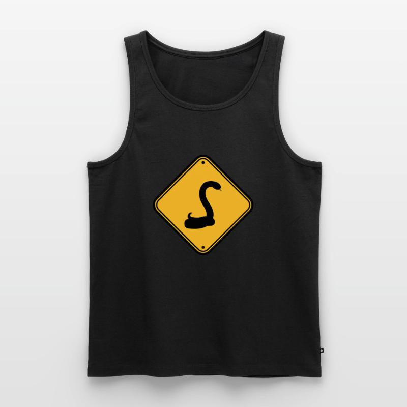 snake caution caution caution note sign s Men's Premium Organic Tank Top