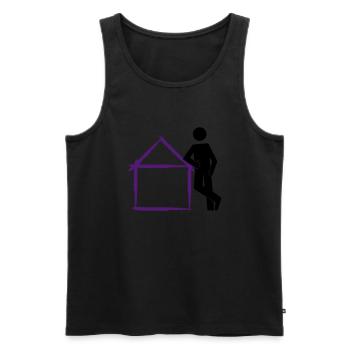 architekt10 - Männer Premium Bio Tank Top - Schwarz - Vorne - Michal (187cm)