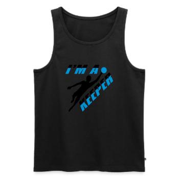 i am a keeper torwart torhueter halten fussball sc - Männer Premium Bio Tank Top - Schwarz - Vorne - AI Model Male 178 light (178cm)