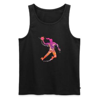 féminin de handball de - Débardeur bio Premium Homme - noir - Devant - Michal (187cm)