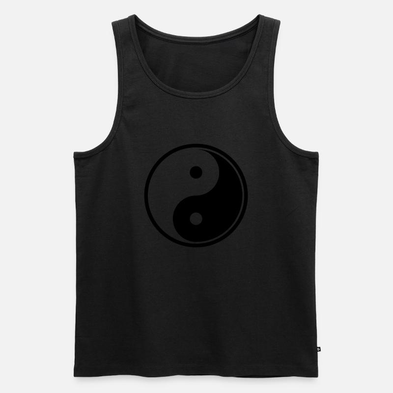 Yin und Yang - Männer Premium Bio Tank Top - Schwarz