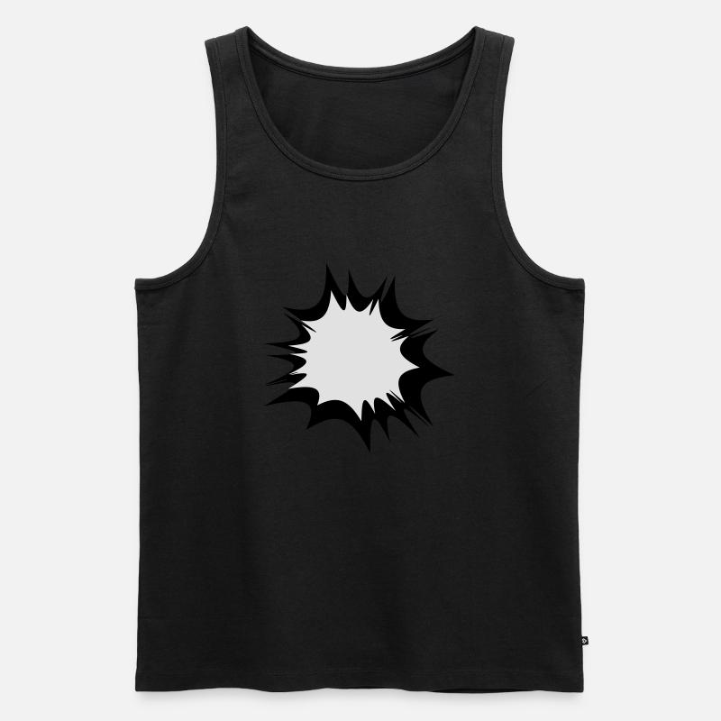 Comic speech bubble explosion - Men's Premium Organic Tank Top - black