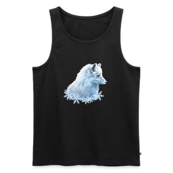 Polarfuchs - Männer Premium Bio Tank Top - Schwarz - Vorne - AI Model Male 178 light (178cm)