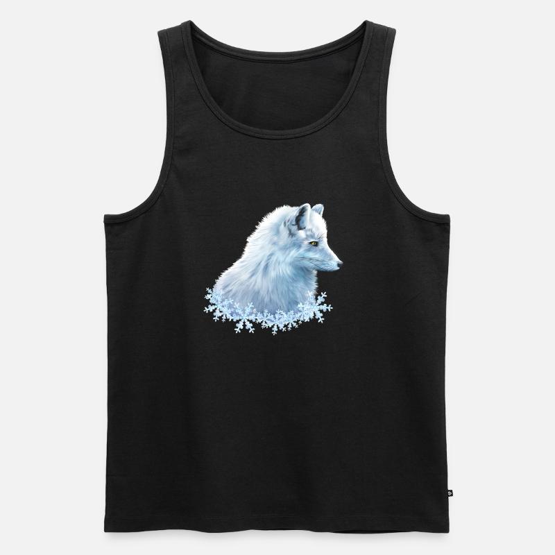 Polarfuchs - Männer Premium Bio Tank Top - Schwarz