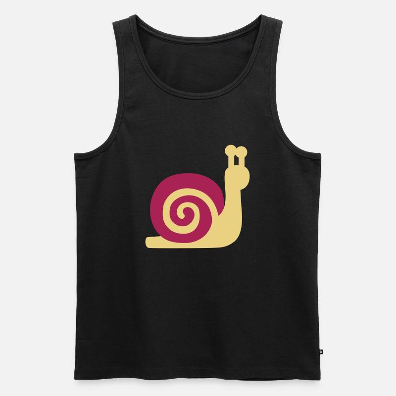 Schnecke - Männer Premium Bio Tank Top - Schwarz