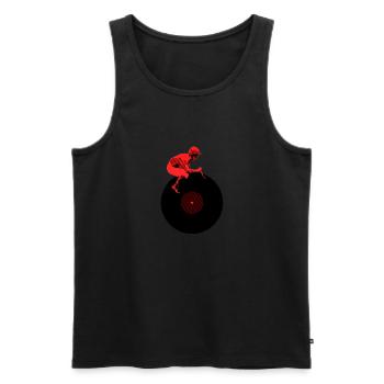 discjockey DJ T-Shirt - Men's Premium Organic Tank Top - black - Front - Michal (187cm)