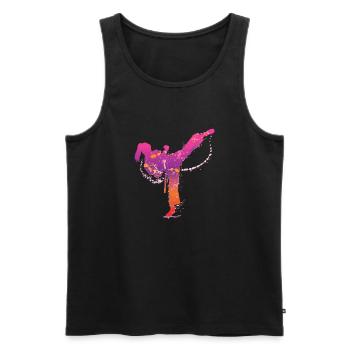 martial arts de - Männer Premium Bio Tank Top - Schwarz - Vorne - Michal (187cm)
