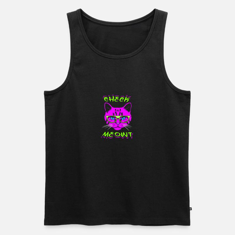 Check Meowt - Männer Premium Bio Tank Top - Schwarz