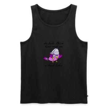 Der frühe Wurm kann mich am Arsch lecken - Männer Premium Bio Tank Top - Schwarz - Vorne - AI Model Male 178 light (178cm)