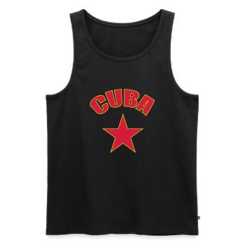 Cuba ! - Men's Premium Organic Tank Top - black - Front - AI Model Male 178 light (178cm)