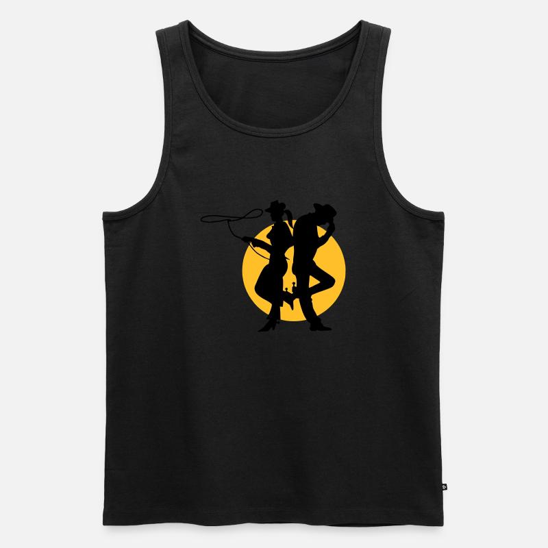 sheriff - Männer Premium Bio Tank Top - Schwarz