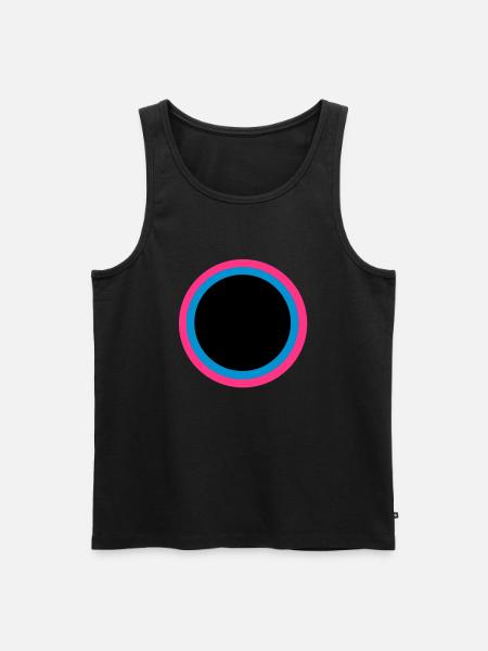 Circle - Men's Premium Organic Tank Top - black