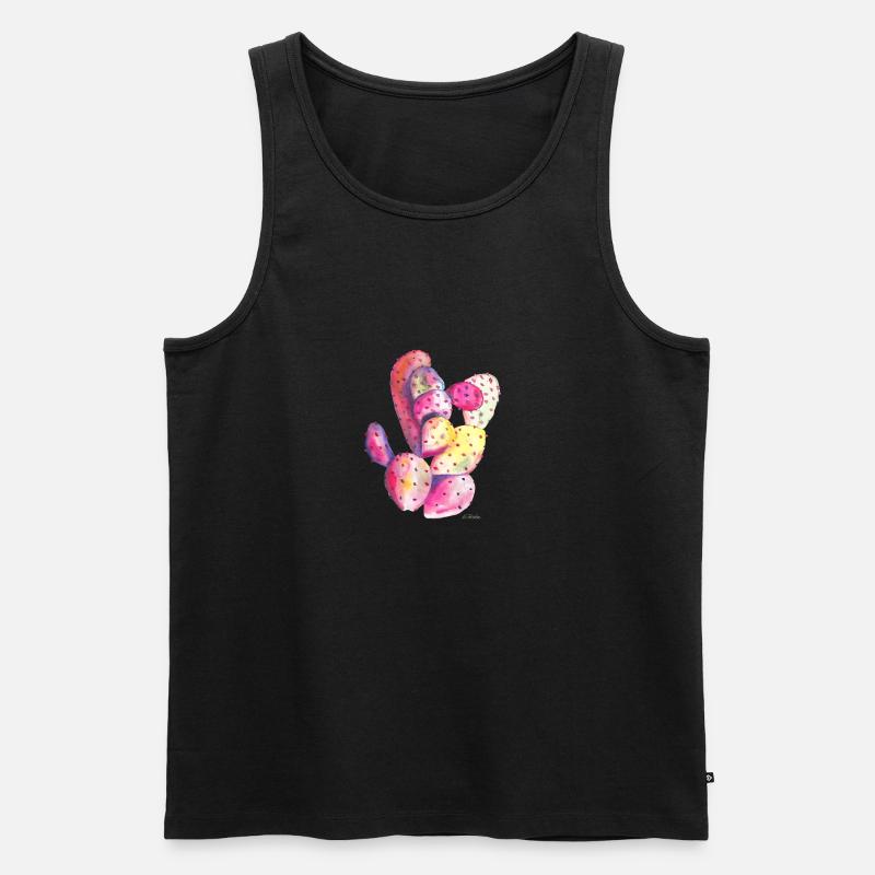 Kaktus - Männer Premium Bio Tank Top - Schwarz