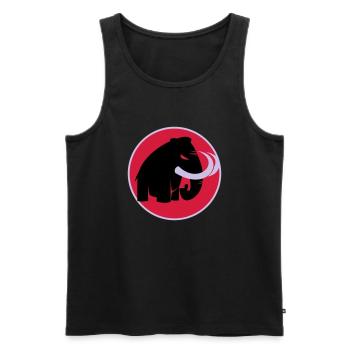 angry mammoth böses Mammut - Männer Premium Bio Tank Top - Schwarz - Vorne - Michal (187cm)
