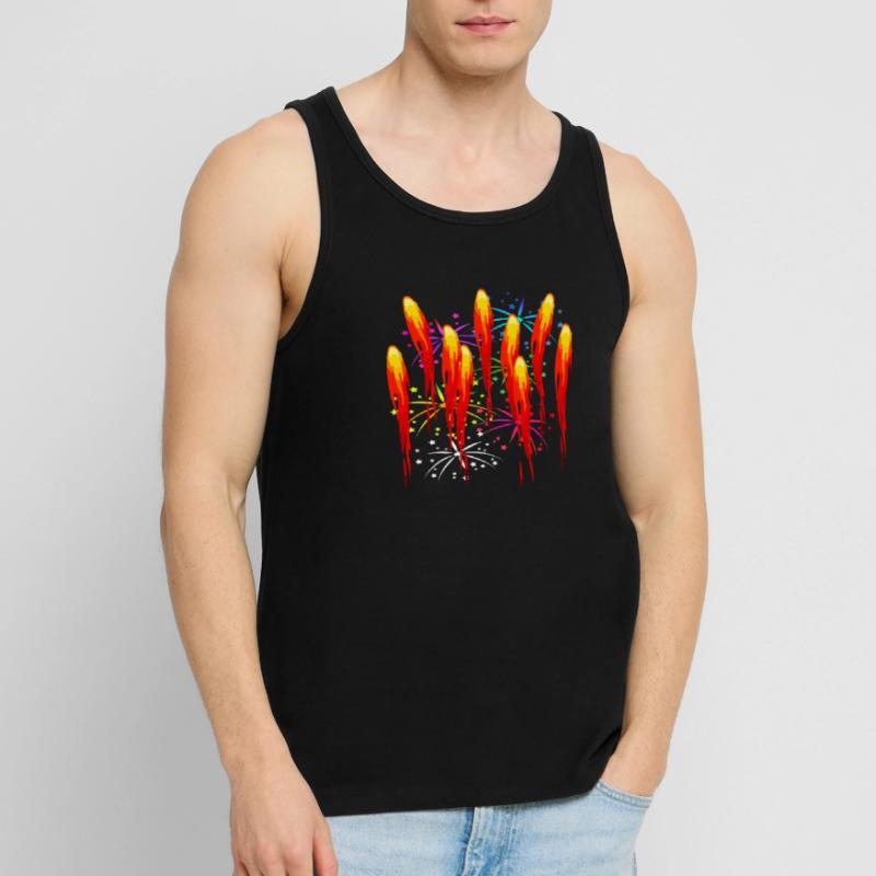 Feu firework fire fire fire Débardeur bio Premium Homme