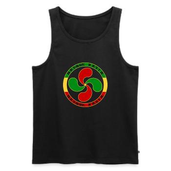 rasta Baskenquer - Männer Premium Bio Tank Top - Schwarz - Vorne - AI Model Male 178 light (178cm)