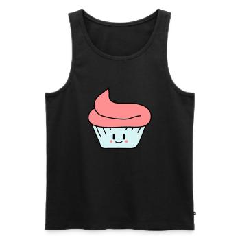 Cute Cupcake - Männer Premium Bio Tank Top - Schwarz - Vorne - AI Model Male 178 light (178cm)
