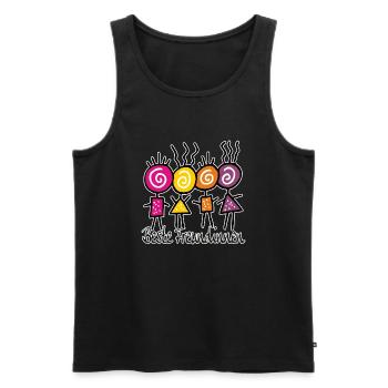 BFFs - Men's Premium Organic Tank Top - black - Front - AI Model Male 178 light (178cm)